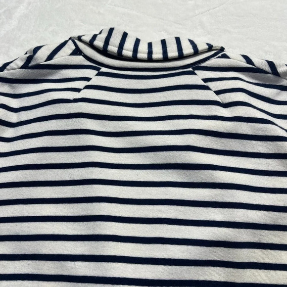 J CREW Factory Striped Blazer Navy Cream Size Small - Picture 12 of 12